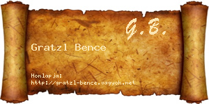 Gratzl Bence névjegykártya