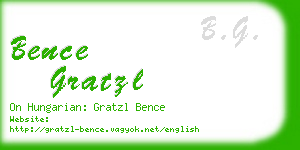 bence gratzl business card